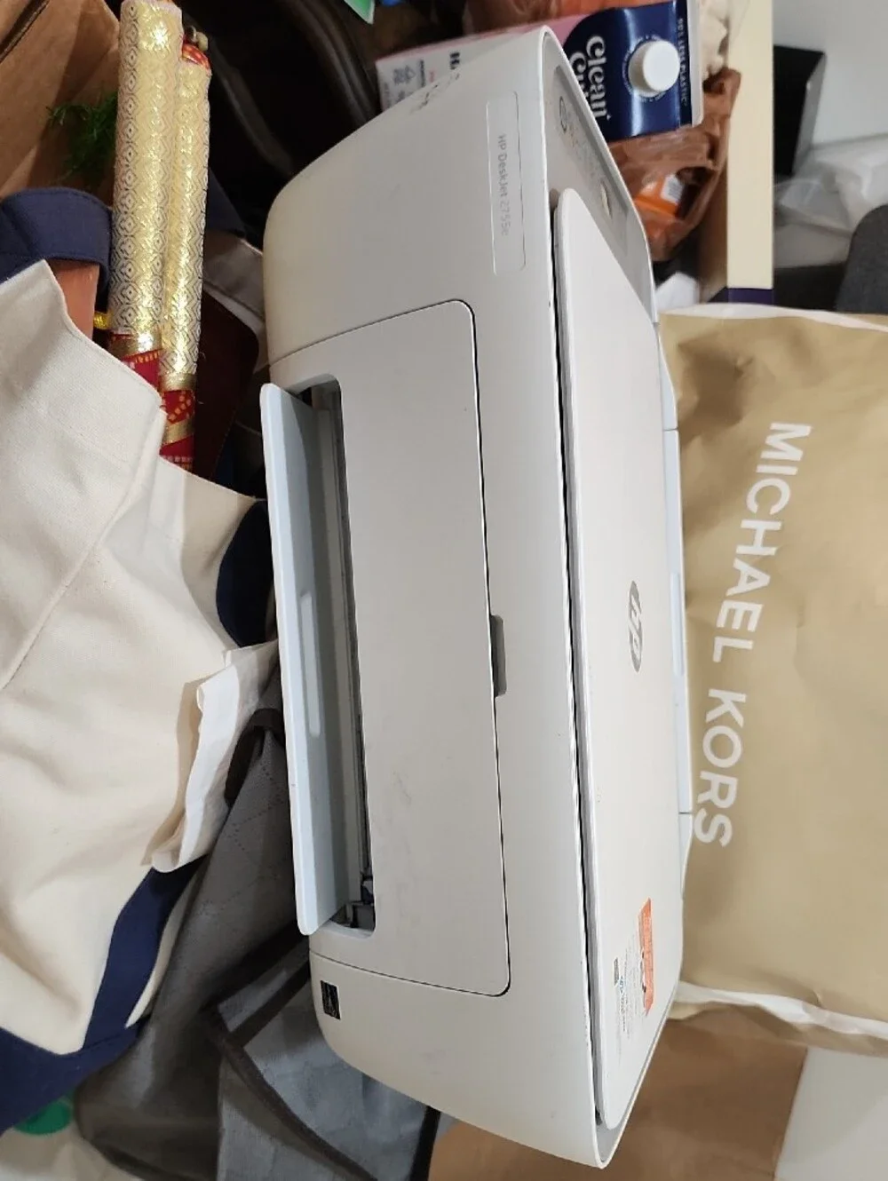 HP DeskJet 2755e White and Gray Wireless All-in-One Printer